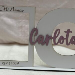 Portafoto+Inicial en Madera